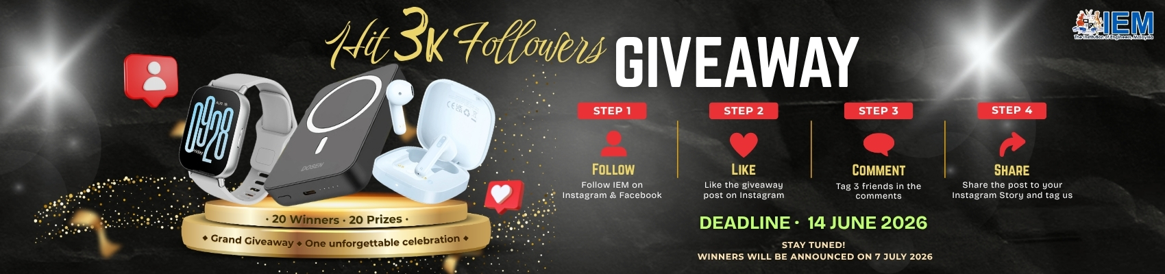 Hit 3K Followers Campaign